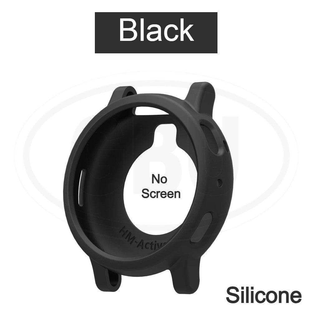 Amazfit Active Max Sarung Full Built-in Tempered Glass / Sarung Half Silikon - No Screen