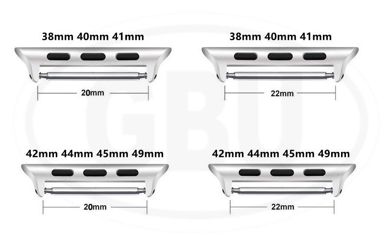 Apple Watch Band Strap Connector for 49mm 45mm 44mm 42mm 41mm 40mm 38mm - iWatch Series adapter SE 8/7/6/5/4/3/2/1
