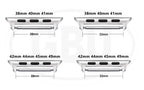 Apple Watch Band Strap Connector for 49mm 45mm 44mm 42mm 41mm 40mm 38mm - iWatch Series adapter SE 8/7/6/5/4/3/2/1