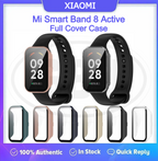 Xiaomi Smart Band 8 Active / Mi Band 8 Active Full Cover Case with Tempered Glass Protector Screen - 2-in-1 Cover