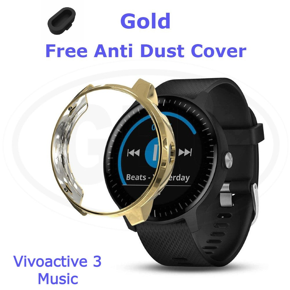 Compatible with Garmin Vivoactive 3 Music Sarung Full TPU Built-in Screen Protector Cover  PERCUMA Anti-Dust Cover (NOT ORIGINAL)