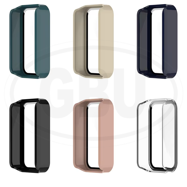 Redmi Smart Band Pro / Redmi Band Pro Full Cover Case with Tempered Glass Protector Screen - 2-in-1 Cover