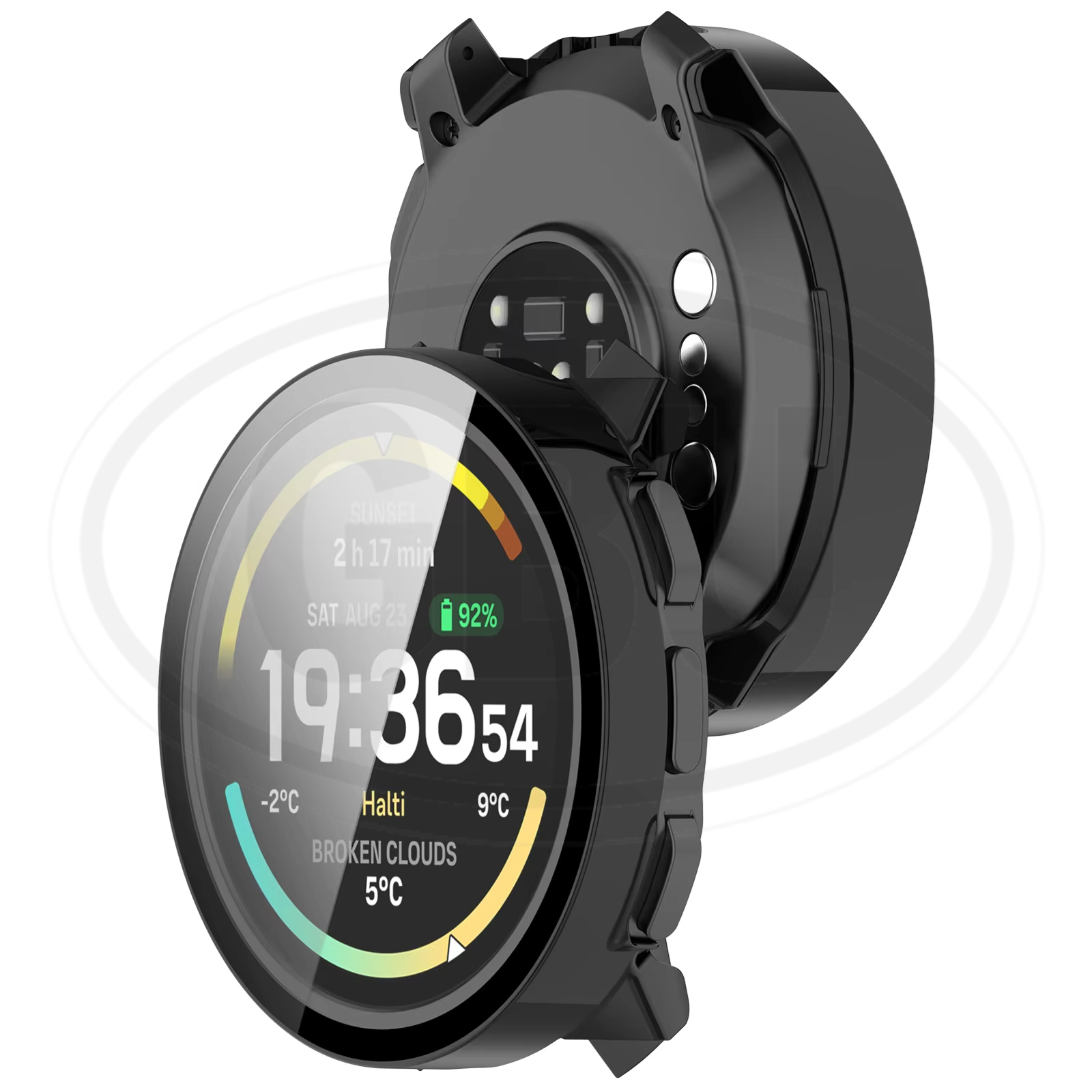 Suunto Vertical 2 Sarung Full Built-in Tempered Glass Cover