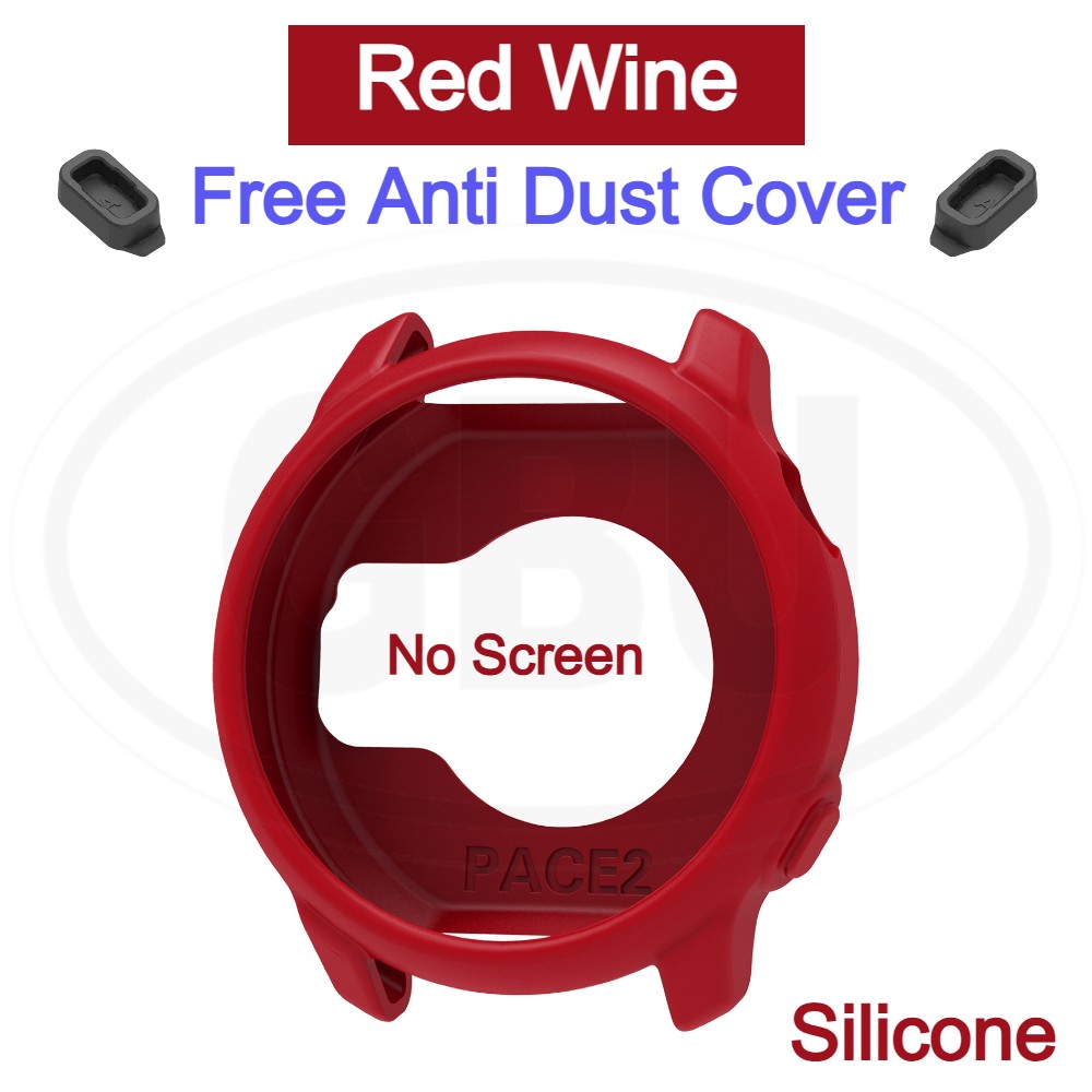 Coros Pace 2 Full Cover Case with Tempered Glass Protector  / Silicone Half Cover Protector Case - No Screen