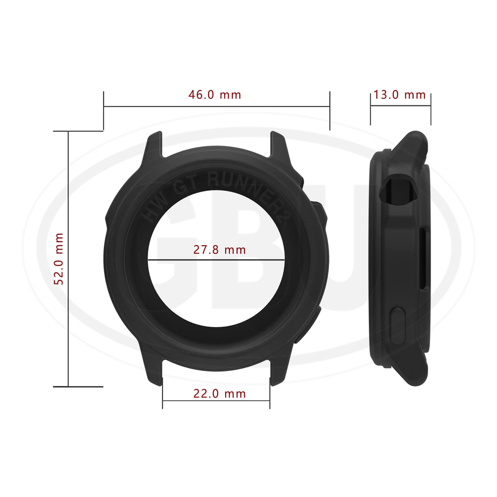 Compatible with Huawei GT Runner 2 Sarung Full Built-in Tempered Glass / Sarung Half Silikon - No Screen  (NOT ORIGINAL)