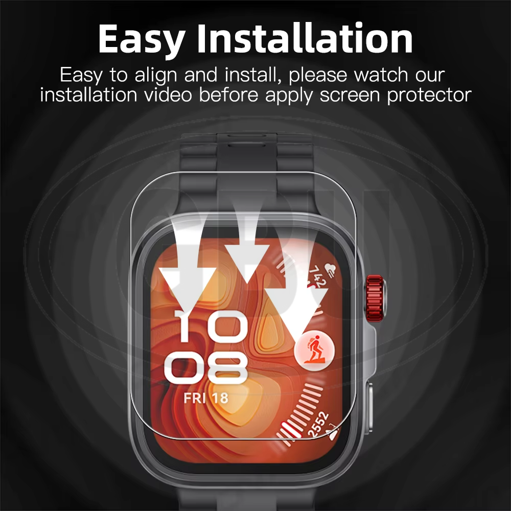 < 2pcs > Huawei Watch Fit 4 / Fit 4 Pro 3D Full Cover Screen Protector / Tempered Glass - Full Screen