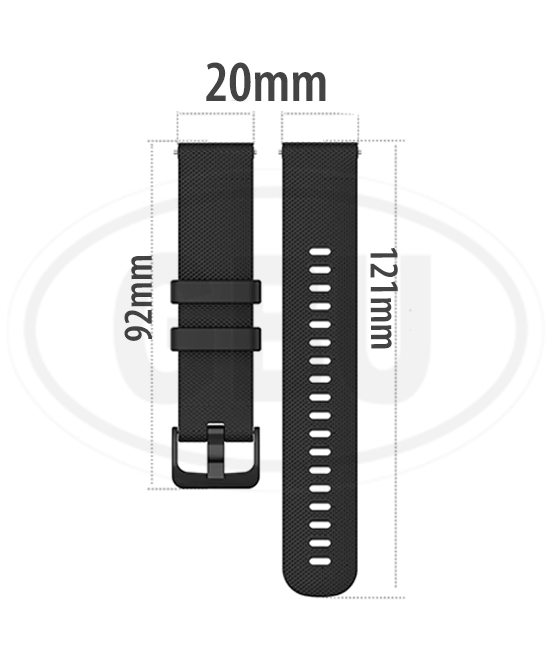 Garmin Forerunner  170 / Forerunner 70 / Forerunner 165 / Forerunner 570 42mm / Forerunner 55 / Forerunner 245 / Forerunner 645 / Approach S50 / S40 / S42 / S12 Silicone Watch Band Strap - 20mm