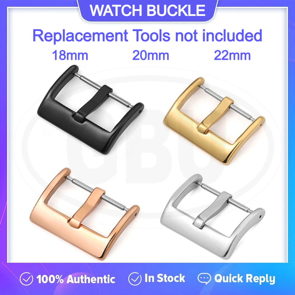Watch Buckle Strap Buckles 18mm 20mm 22mm Watch Band Strap Pin Buckles - Elegant Design 304L Stainless Steel