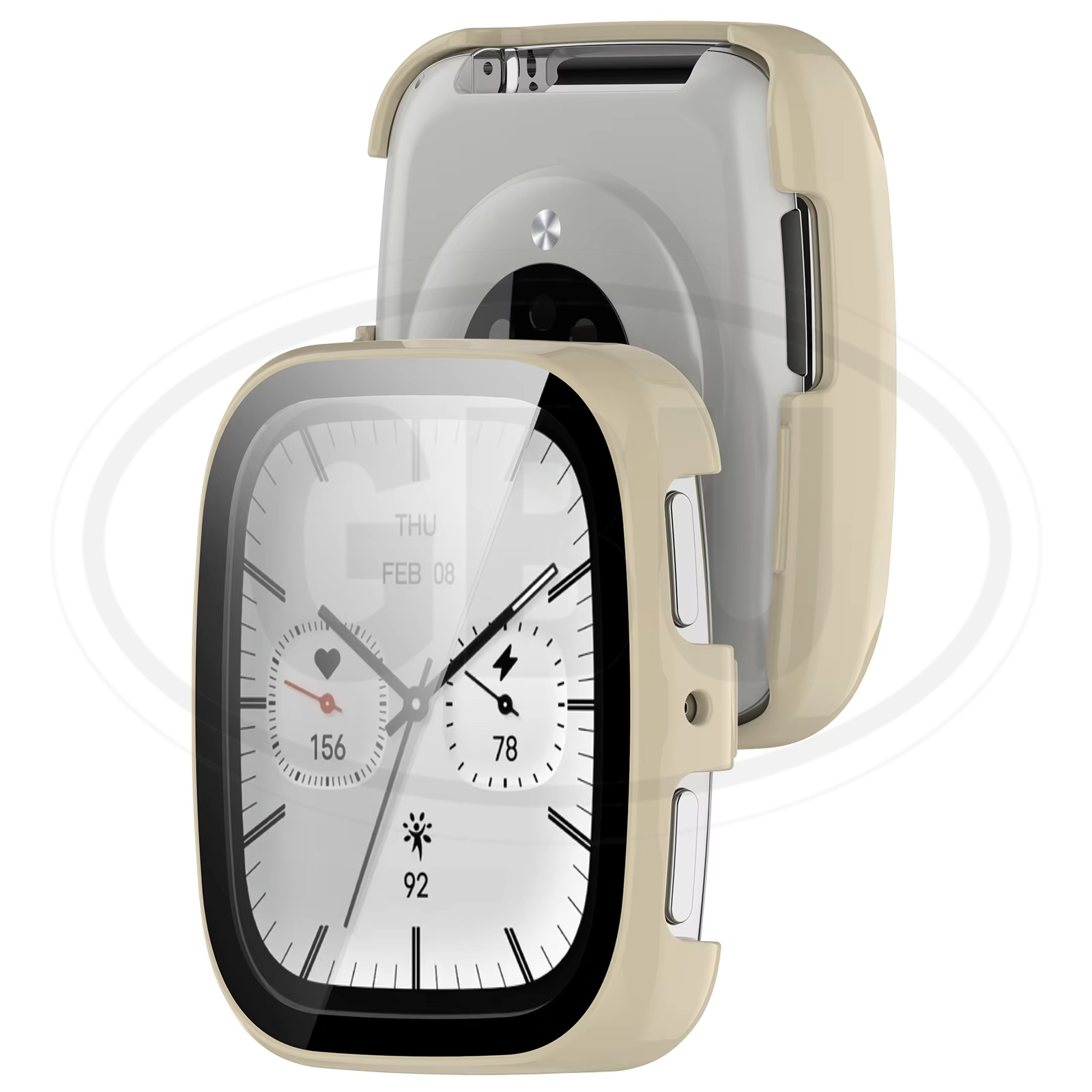 Amazfit Active 2 Square Sarung Full Built-in Tempered Glass Cover