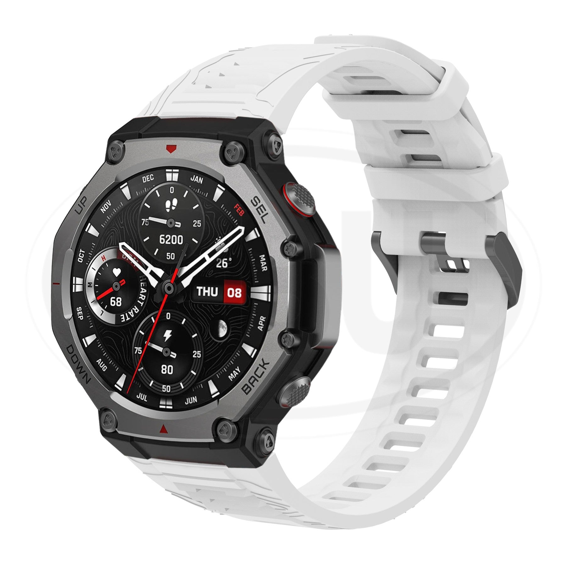 Compatible with Amazfit T Rex 3 / T-Rex 3 Strap Soft Silicone Strap Band (NOT ORIGINAL)