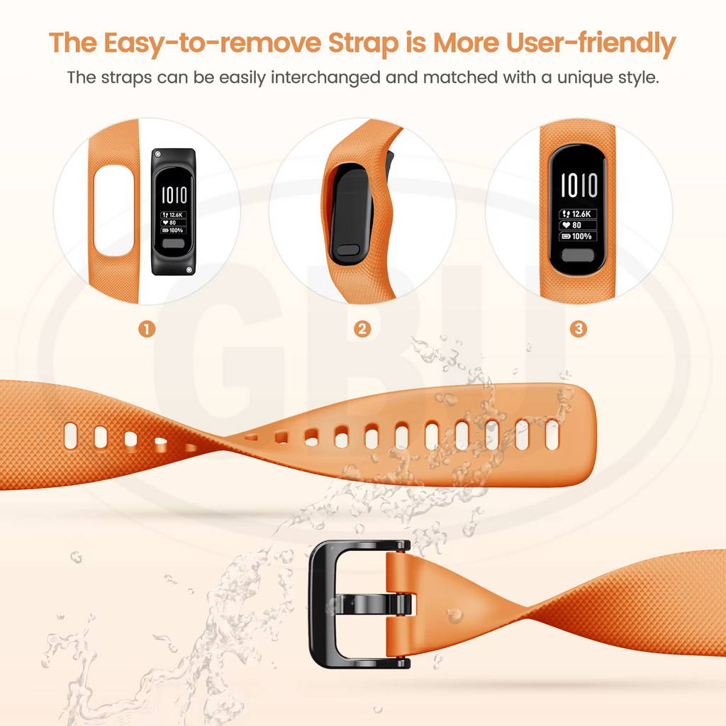 Garmin Vivosmart 5 / Vivosmart 5 Soft Silicone Replacement Strap Band