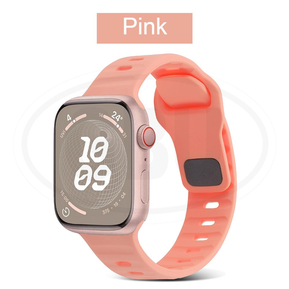 Compatible with Apple Watch Band Ultra 2 49/45/44/42/41/40/38mm Soft Silicone Sport Bracelet strap band - iWatch Series Ultra SE 9/8/7/6/5/4/3/2/1 (NOT ORIGINAL)