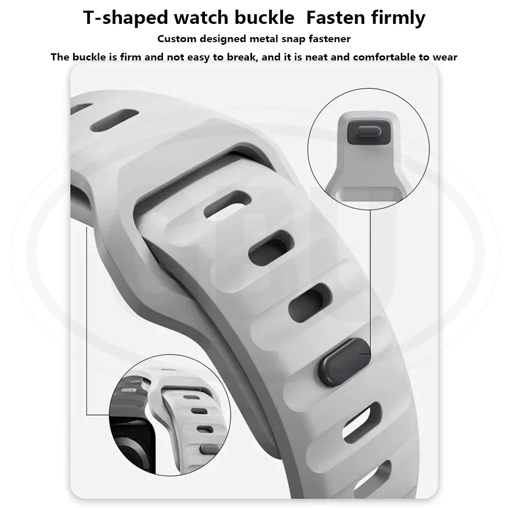 Compatible with Apple Watch Band Ultra 2 49/45/44/42/41/40/38mm Soft Silicone Sport Bracelet strap band - iWatch Series Ultra SE 9/8/7/6/5/4/3/2/1 (NOT ORIGINAL)