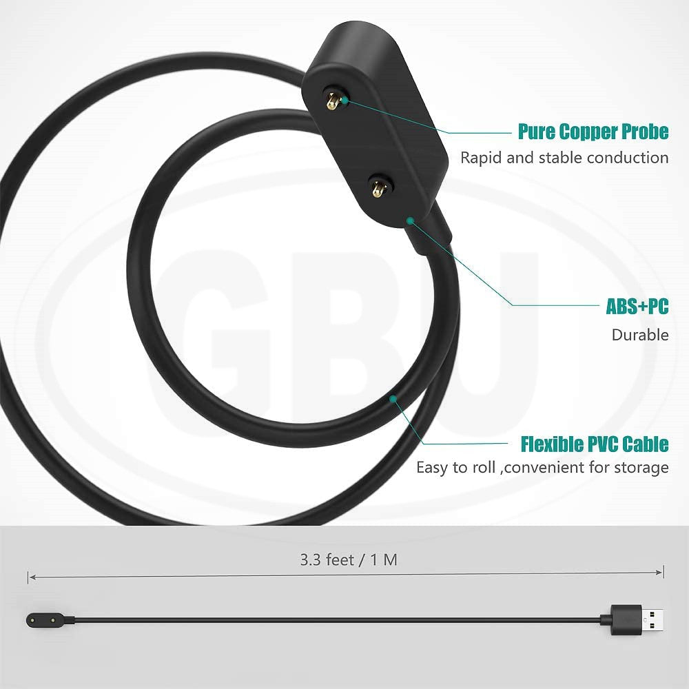 Samsung Galaxy Fit 3 / Fit3 / SM-R390 / R390 Smart Watch Magnetic USB Data Charging Cable - Dock Charger