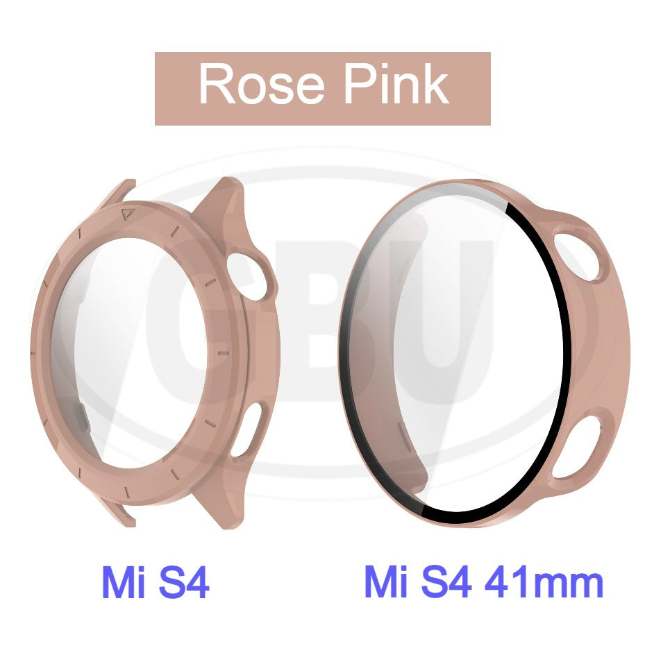 Xiaomi Watch S4 / Mi Watch S4 41mm Full Cover Case with Tempered Glass Protector Screen - 2-in-1 TPU Cover
