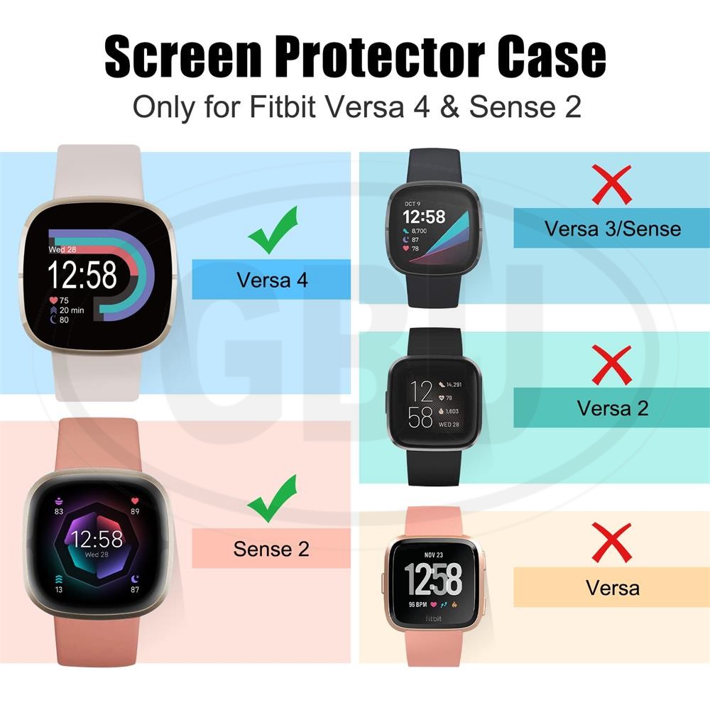 Fitbit Versa 4 / Sense 2 / Versa4 / Sense2 TPU Full Cover Protector Case