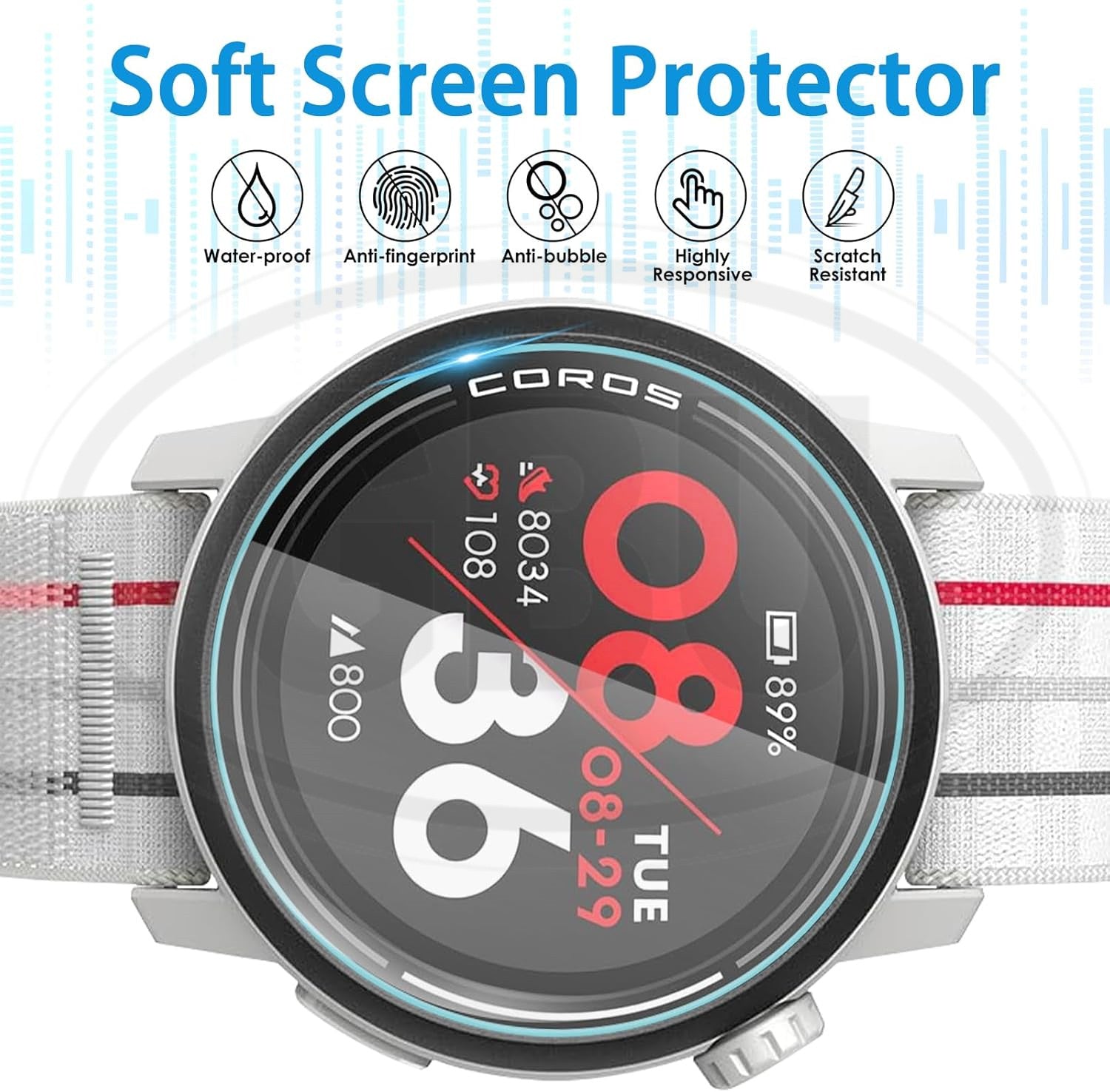 [2pcs] Coros Pace 4 / Pace 3 / Pace 2 Screen Protector HD Tempered Glass