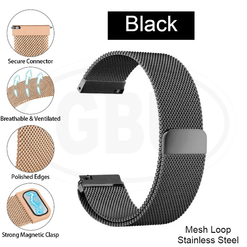 Fossil Gen 6 / Gen 5E / Gen 5 / Gen 5 LTE / Gen 4 / Hybrid HR / Sport Watch Band Strap - 22mm Full Color Buckle