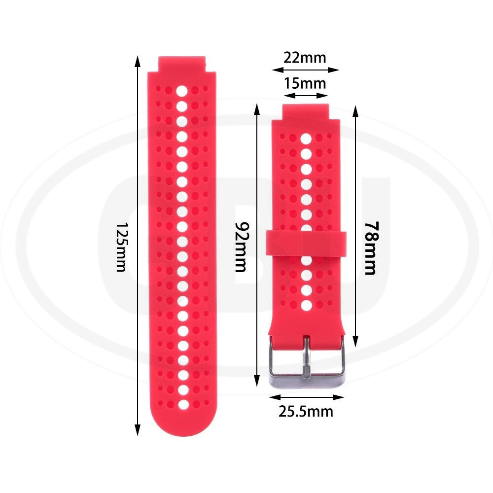 Garmin Forerunner 235 735XT 230 630 Approach S5 S6 Soft Silicone Strap Band - 22mm