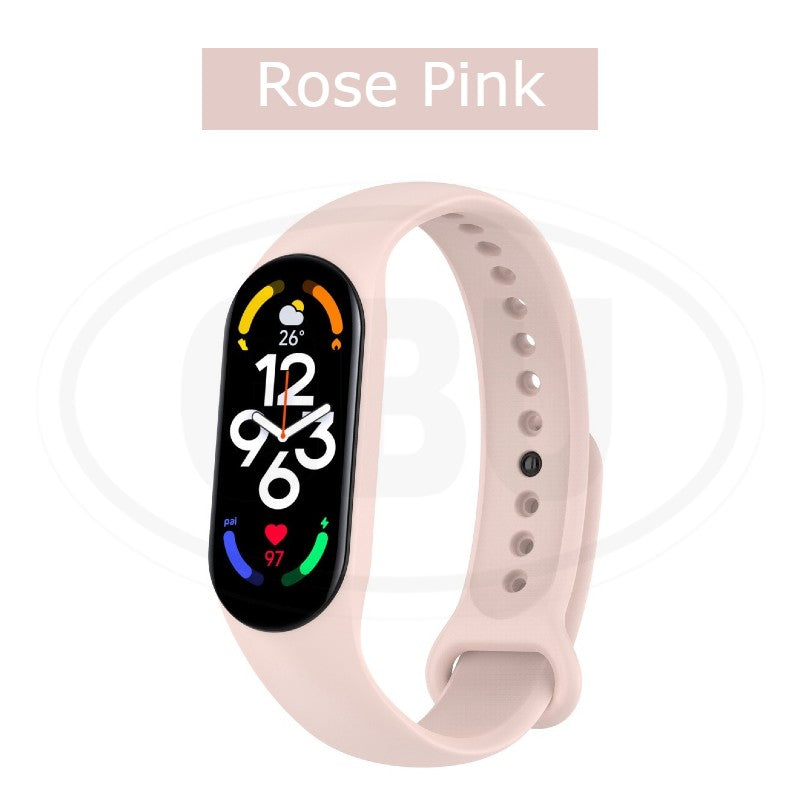 Xiaomi MI Band 7 / Band 6/ Band 5 Silicone Replacement Strap Band - Black Color Buckle