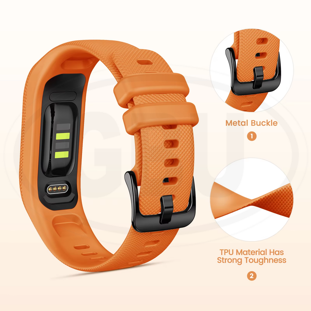 Garmin Vivosmart 5 / Vivosmart 5 Soft Silicone Replacement Strap Band