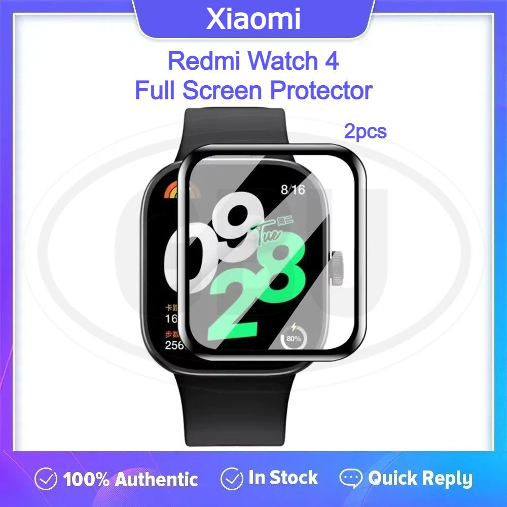 [2pcs] Xiaomi Redmi Watch 4 / Redmi 4 3D Full Cover Screen Protector - Full Screen
