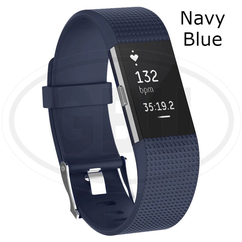 Fitbit Charge 2 Smart Watch Soft Silicone Replacement Band Strap
