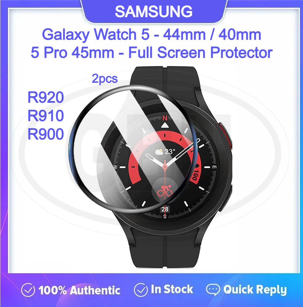[2pcs] Samsung Galaxy Watch 5 Pro / Watch 5 40mm / 5 44mm 3D Full Cover Screen Protector Tempered Glass - Full Screen
