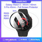 [2pcs] Samsung Galaxy Watch 5 Pro / Watch 5 40mm / 5 44mm 3D Full Cover Screen Protector Tempered Glass - Full Screen