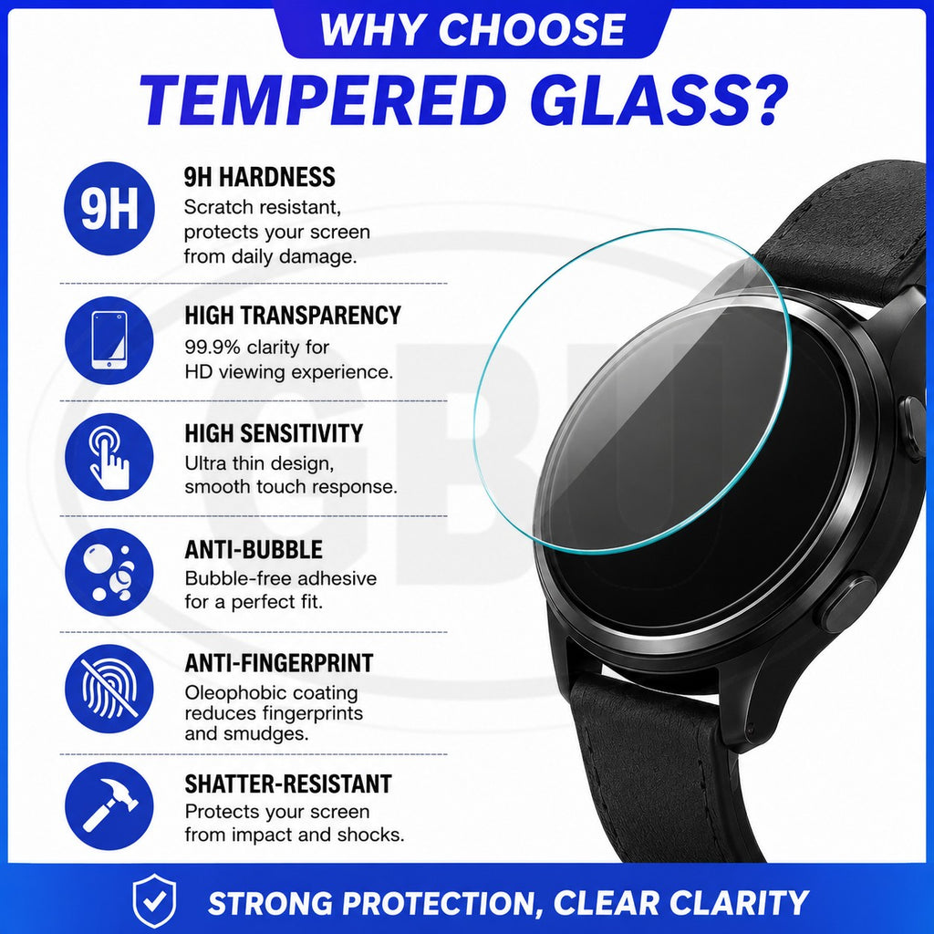 Premium Watch Screen Protector Tempered Glass - Diameter 30 | 31 | 32 | 33 | 34 | 35 | 36 | 37 | 38 | 39 | 40 | 41 | 42mm