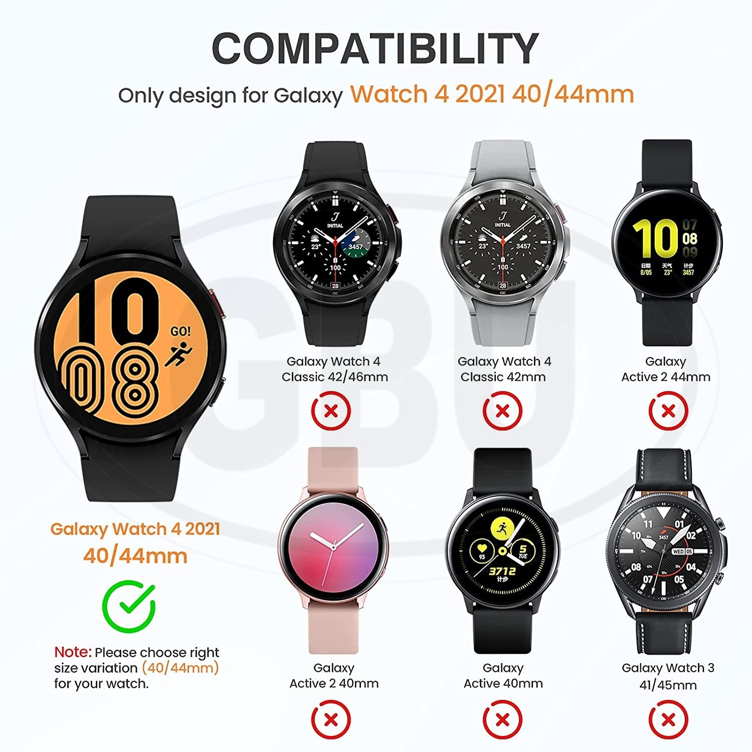 Samsung Galaxy Watch 4 40mm / Watch 4 44mm / R860 / R870 TPU Full Cover Case Protector - Full Screen Protection Cover