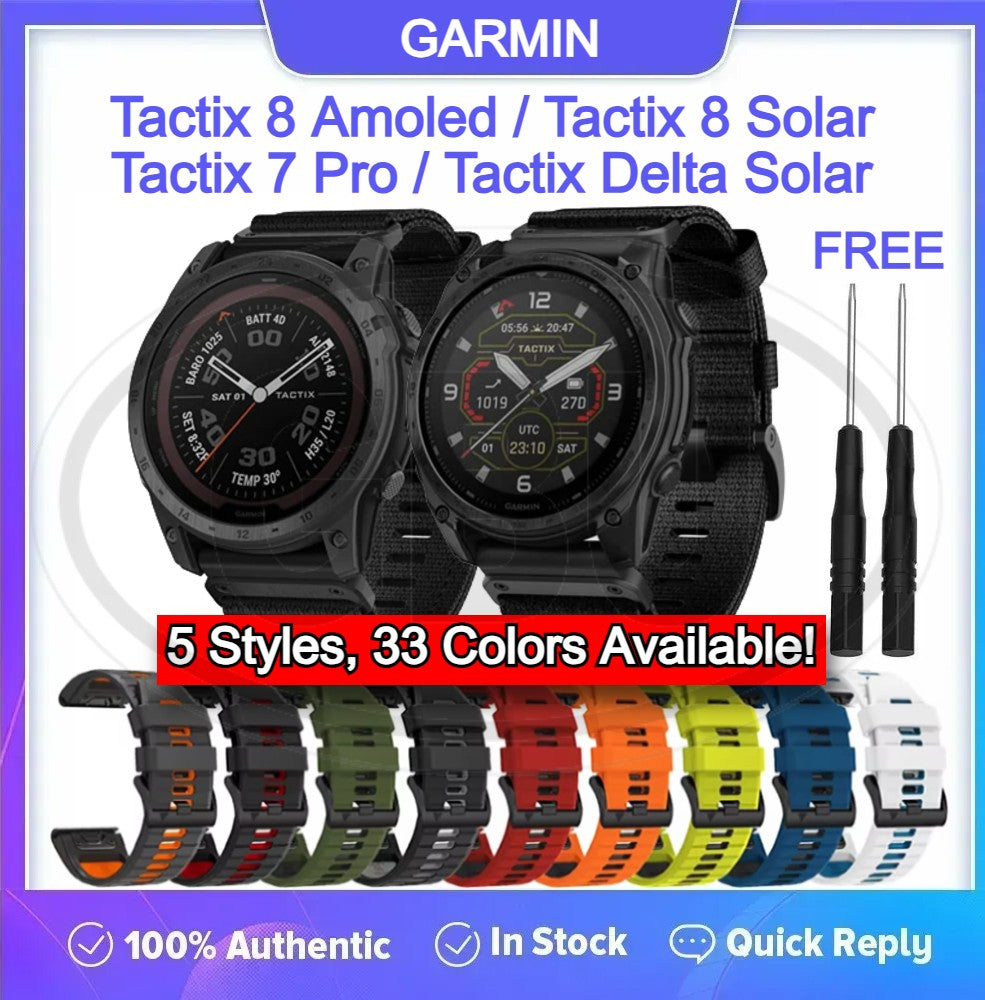 Garmin Tactix 8 Amoled / Tactix 8 Solar / Tactix 7 Pro / Tactix Delta Solar QuickFit Tali Watch Strap - 26mm
