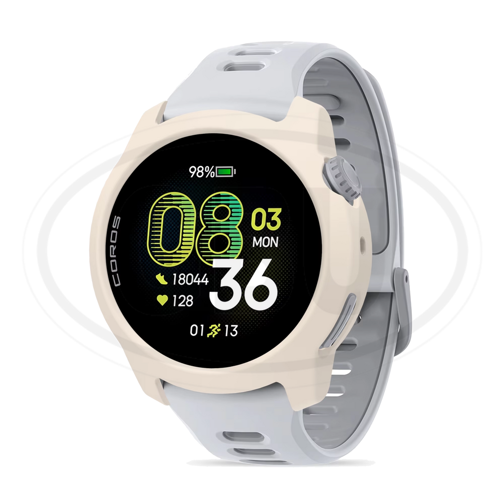 Coros Pace 4 Sarung Full Built-in Tempered Glass Cover / Sarung Half Silikon - No Screen  PERCUMA Anti-Dust Cover