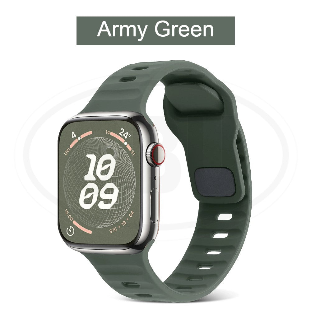 Compatible with Apple Watch Band Ultra 2 49/45/44/42/41/40/38mm Soft Silicone Sport Bracelet strap band - iWatch Series Ultra SE 9/8/7/6/5/4/3/2/1 (NOT ORIGINAL)