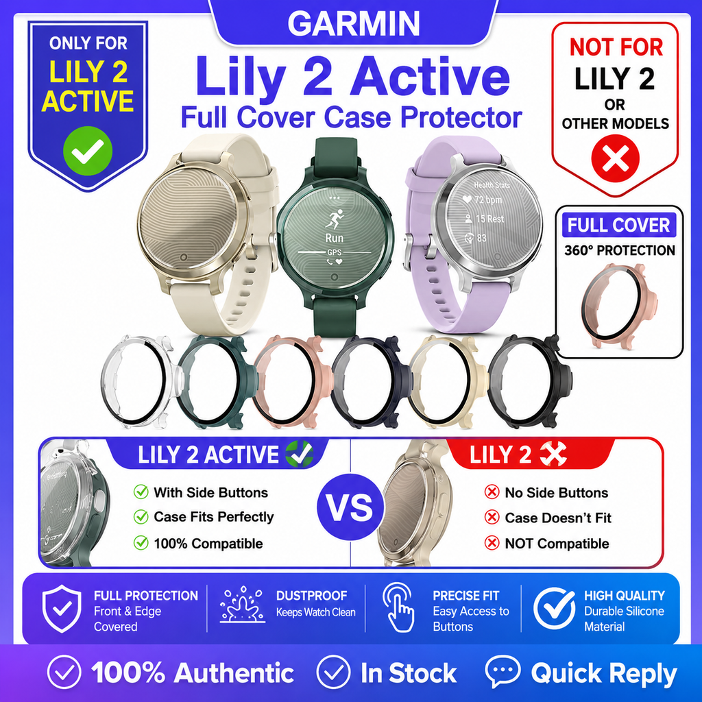 Garmin Lily 2 Active TPU Full Protector Cover Case