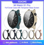 Xiaomi Watch S1 Pro / Mi Watch S1 Pro 2-in-1 Full Cover Case with Tempered Glass Protector Screen