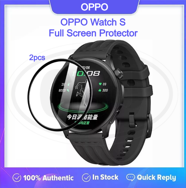 OPPO Watch S Sarung Full Built-in Tempered Glass Cover