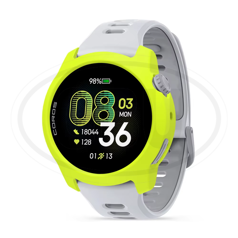 Coros Pace 4 Sarung Full Built-in Tempered Glass Cover / Sarung Half Silikon - No Screen  PERCUMA Anti-Dust Cover