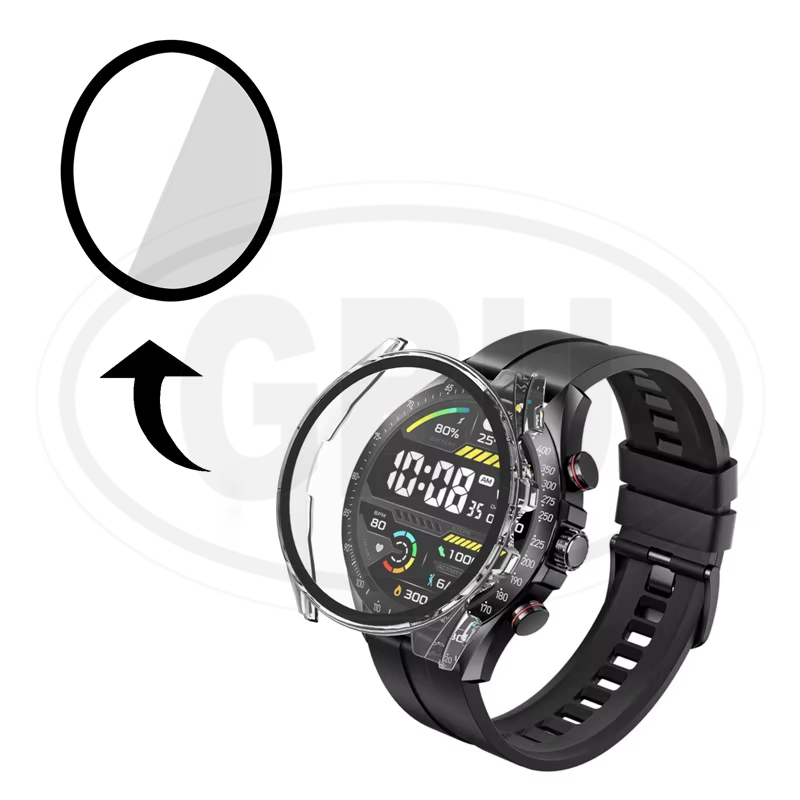 Coros Apex 4 42mm / Apex 4 46mm Sarung Full Built-in Tempered Glass Cover / Sarung Half Silikon - No Screen