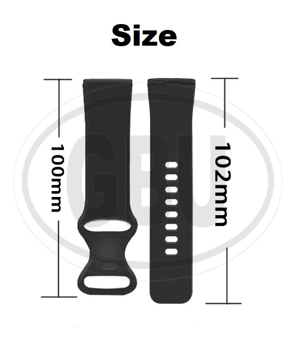 Fitbit Versa 4 / Sense 2 / Versa 3 / Sense Smart Watch Soft Silicone Replacement Band Strap - Small size