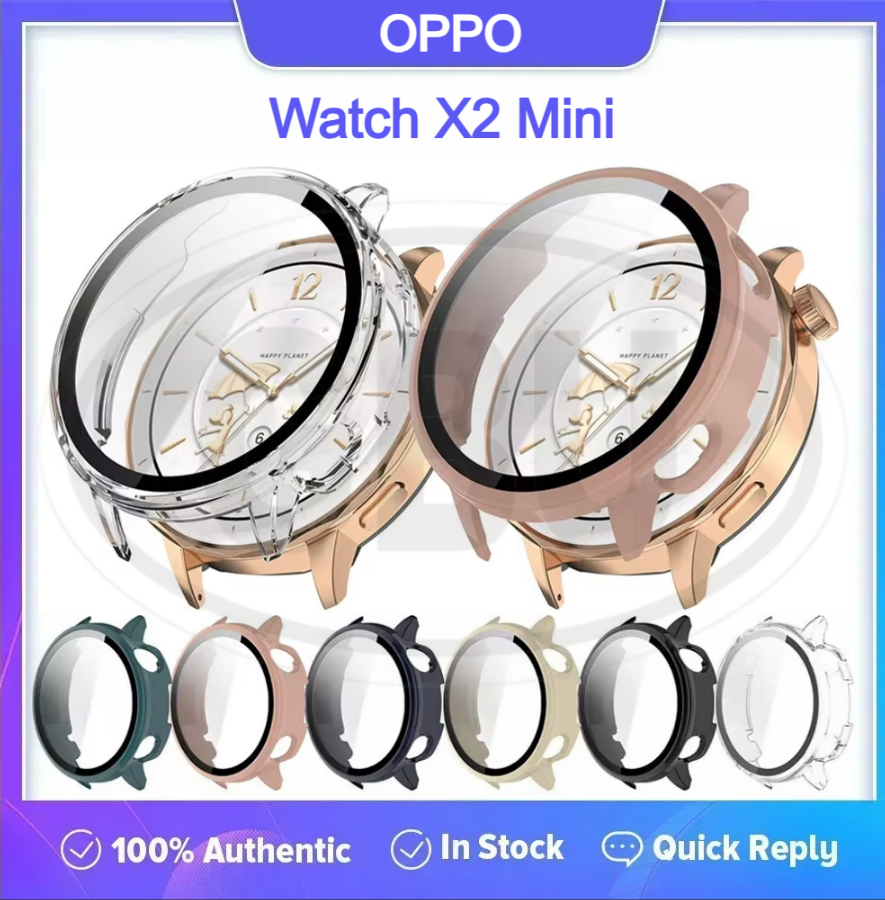 OPPO Watch X2 Mini Sarung Full Built-in Tempered Glass Cover