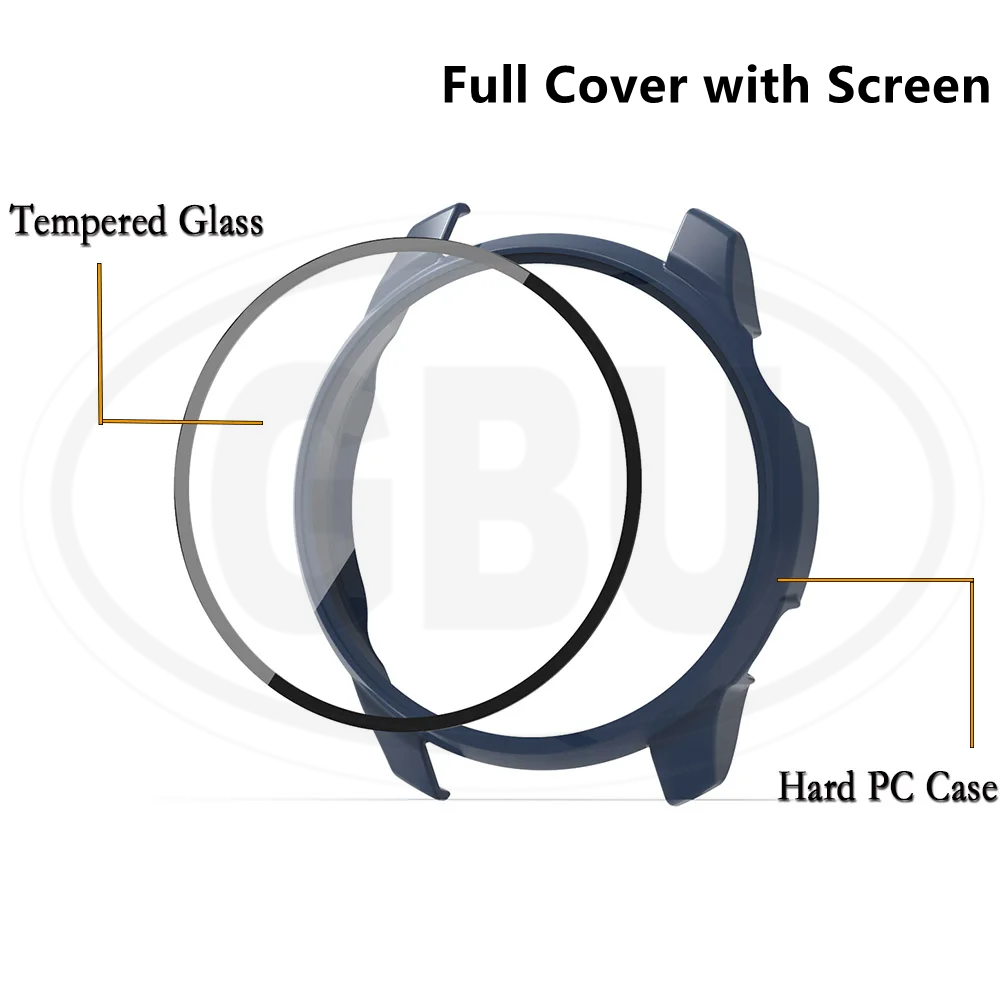 Coros Pace 2 Full Cover Case with Tempered Glass Protector  / Silicone Half Cover Protector Case - No Screen