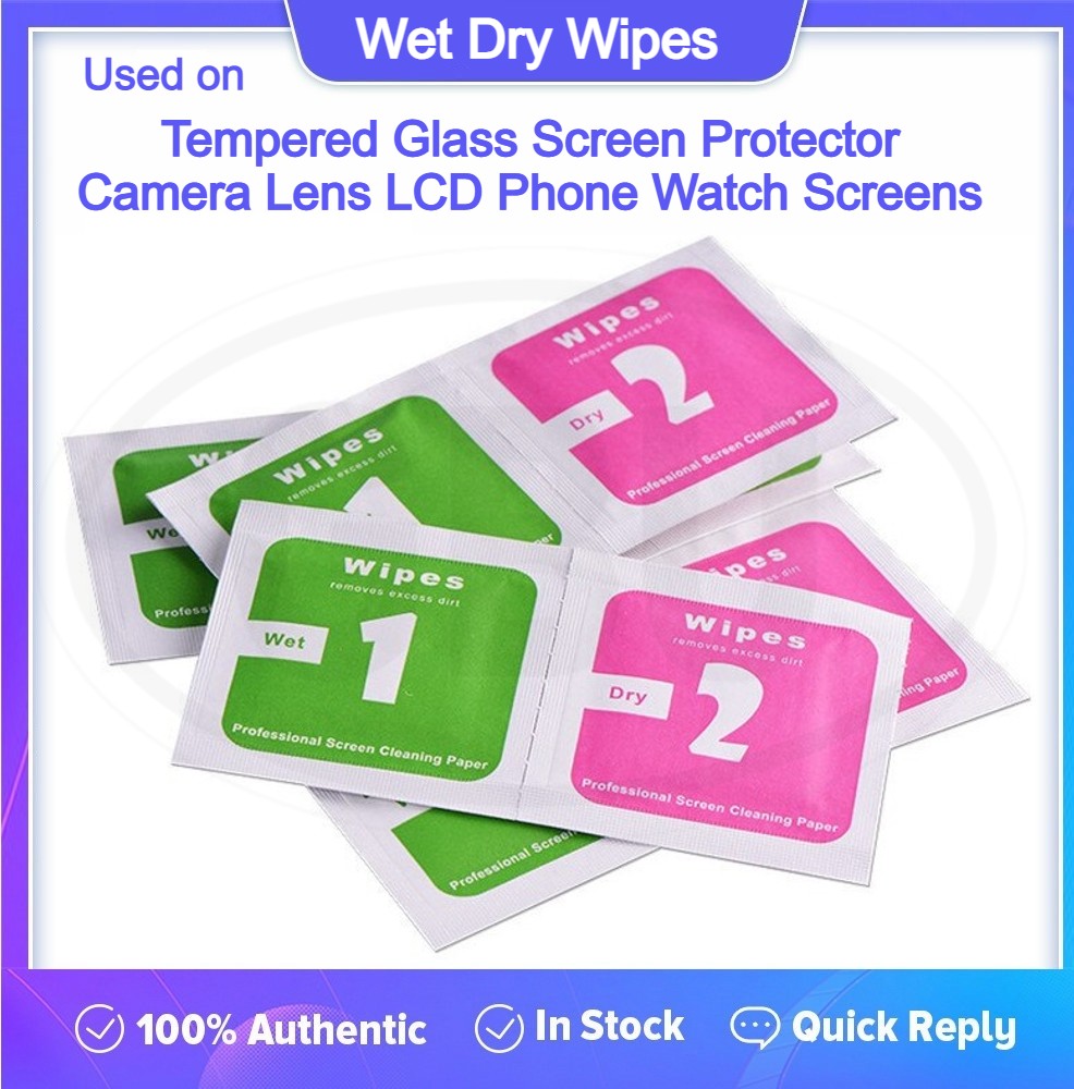 Wet Dry Cleaning Wipes / Dust Removal Alcohol Wipes for Tempered Glass Phone Watch Tablet Camera LCD Screens Clean Tools