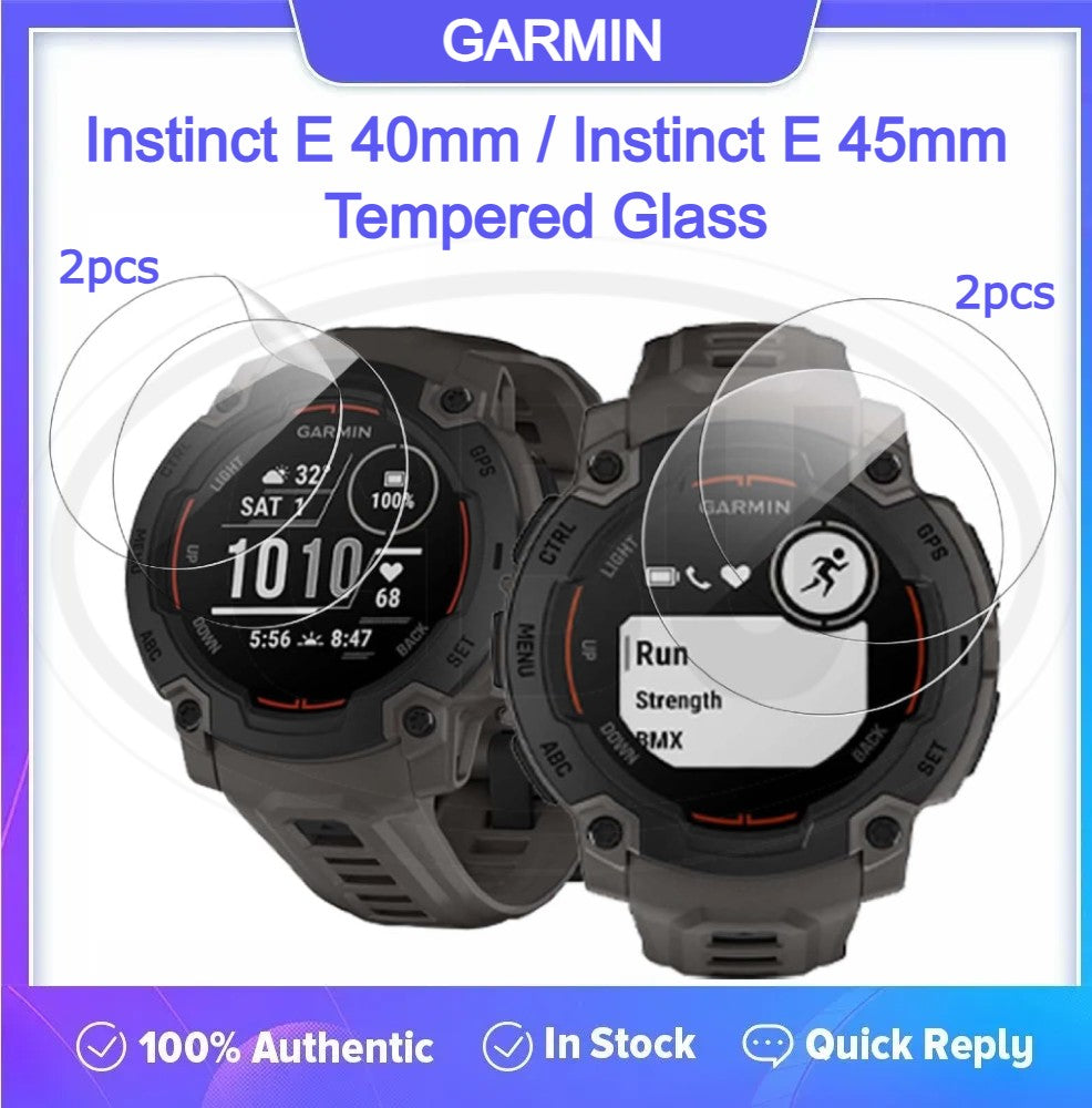 < 2pcs > Garmin Instinct E 40mm / Instinct E 45mm Screen Protector HD Tempered Glass