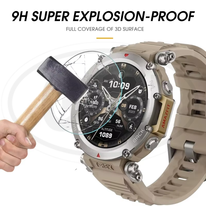 [2pcs] Amazfit T-Rex Ultra / Trex Ultra Watch Screen Protector HD Tempered Glass