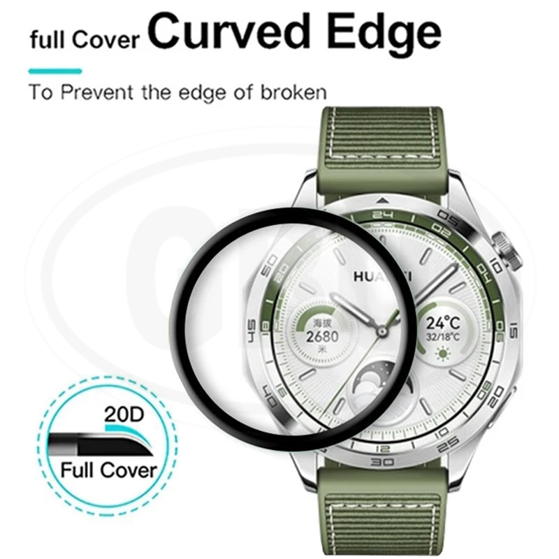 [2pcs] Huawei GT4 46mm / GT4 41mm / GT 4 46mm / GT 4 41mm 3D Full Cover Screen Protector Tempered Glass - Full Screen