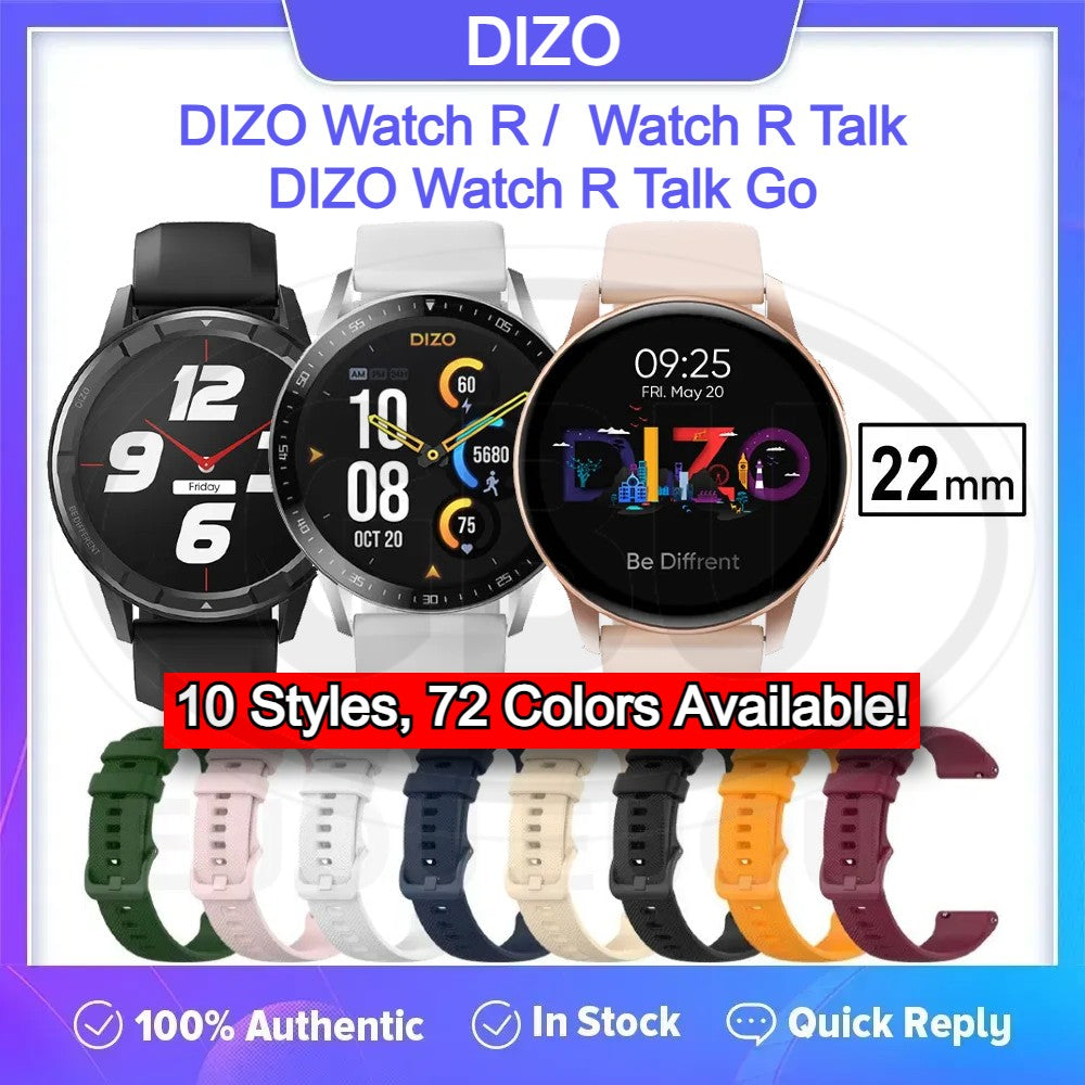 realme DIZO Watch R Talk Go / Watch R Talk / Watch R Watch Band Strap - 22mm Full Color Buckle