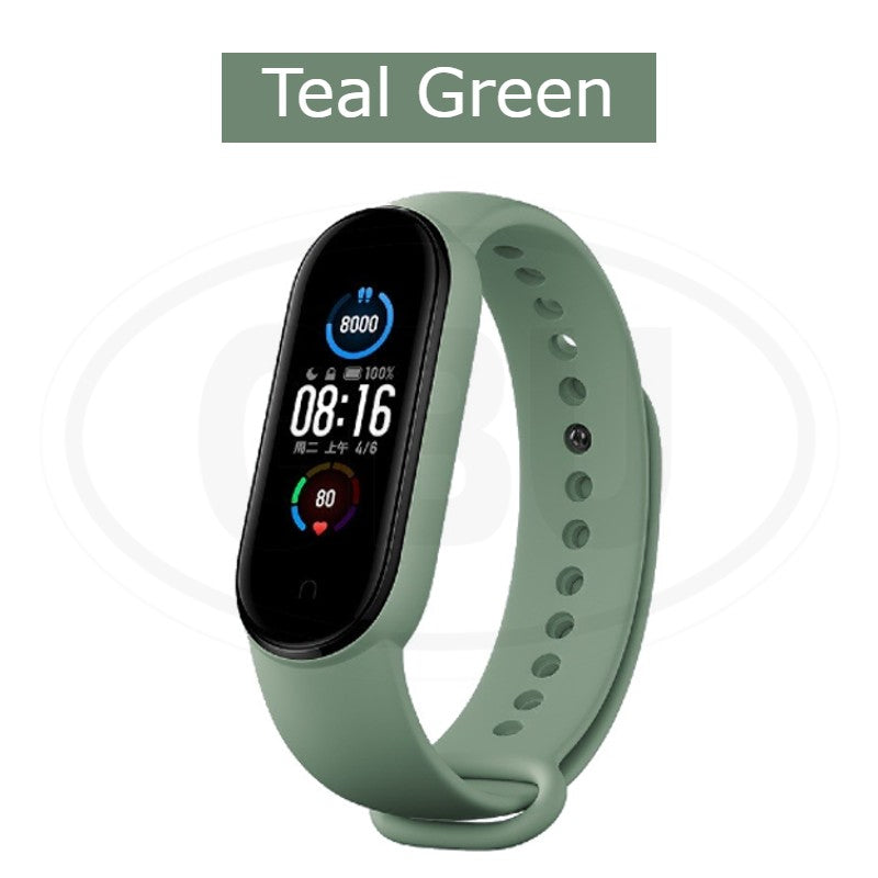 Xiaomi MI Band 7 / Band 6/ Band 5 Silicone Replacement Strap Band - Black Color Buckle