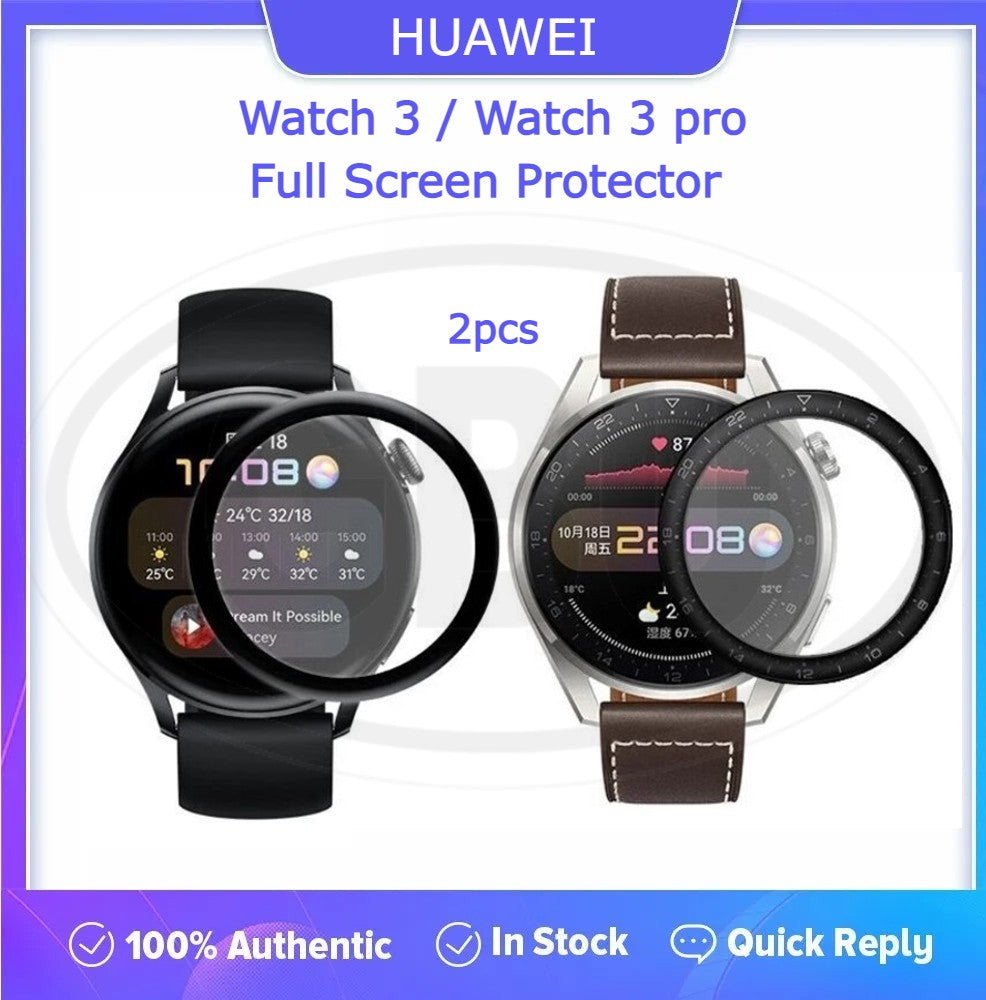 [2pcs] Huawei Watch 3 / Watch 3 Pro 3D Full Cover Screen Protector - Full Screen
