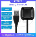 Fitbit Versa / Versa Lite / Versa 2 / Versa 3 / Versa 4 Fitness Smartwatch USB Charging Cable Charger Dock Cradle Station